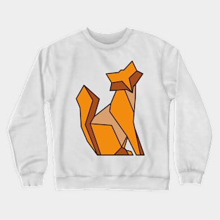 colorful fox-origami style Crewneck Sweatshirt